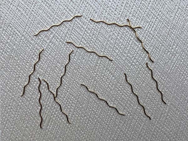 高强度镀铜微丝波浪型0.3X13